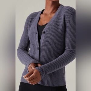 Athleta Medium  Layover Cardigan Nightfall Purple  So soft and comfortable